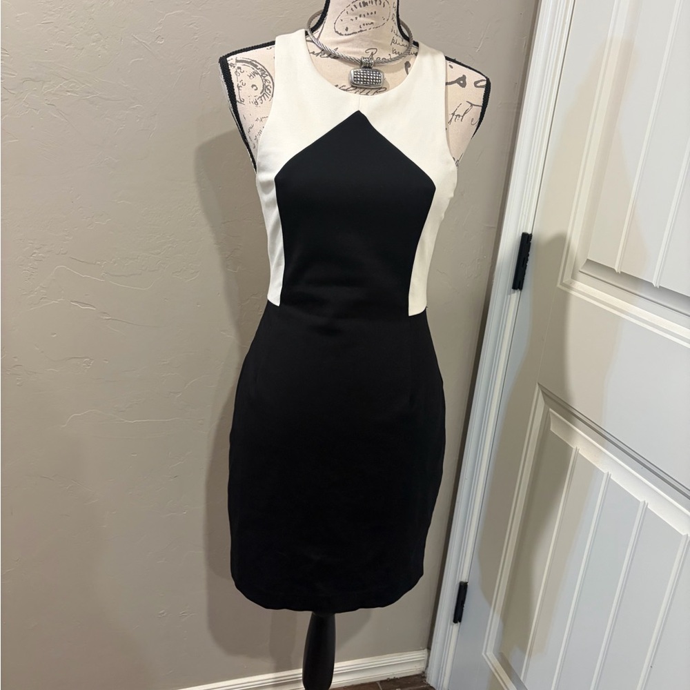 Trina Turk Monochrome Sleeveless Mini Dress